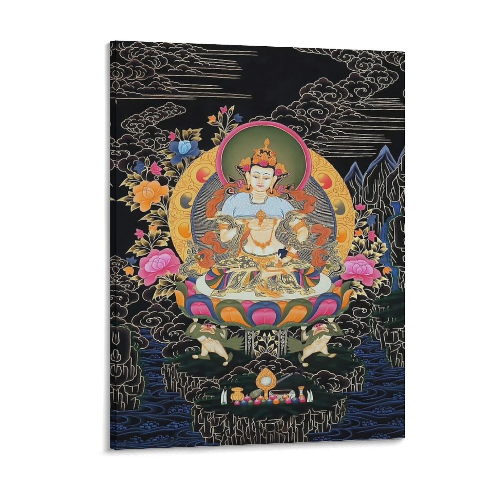Art Print Framed - Dorje Sempa Thangka Vajrasattva Buddhist Art