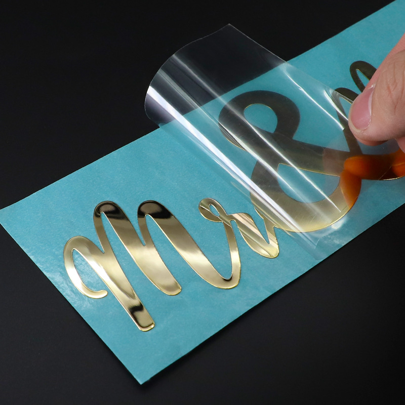 Sticker Sheet Set - Personal Logo Print Metal 3D Gold