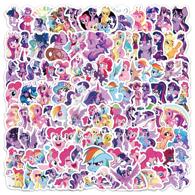 Original Anime Merchandise - 100pcs Cartoon My Little Ponys Twilight