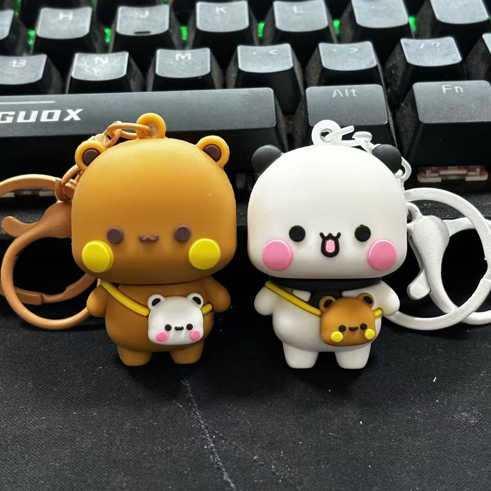 Anime Merchandise Wholesale - Cute Panda KeyChain Kawaii Bubu Dudu