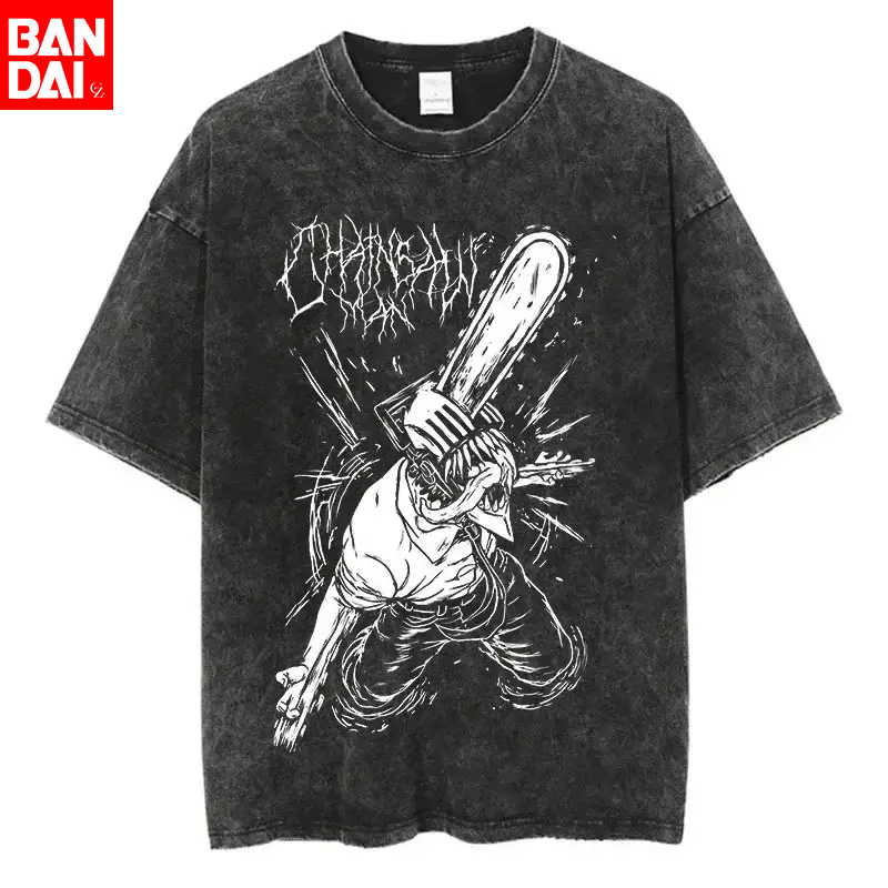 Anime Merchandise Men - Chainsaw Man Denji White Metal Graphic
