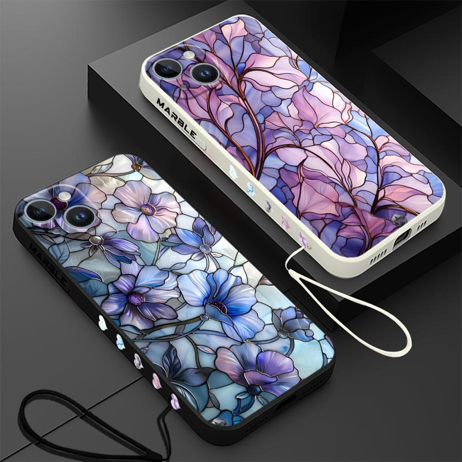 Flower Marble Phone Case for i - огляд і ціна Lanyard Anime Logo