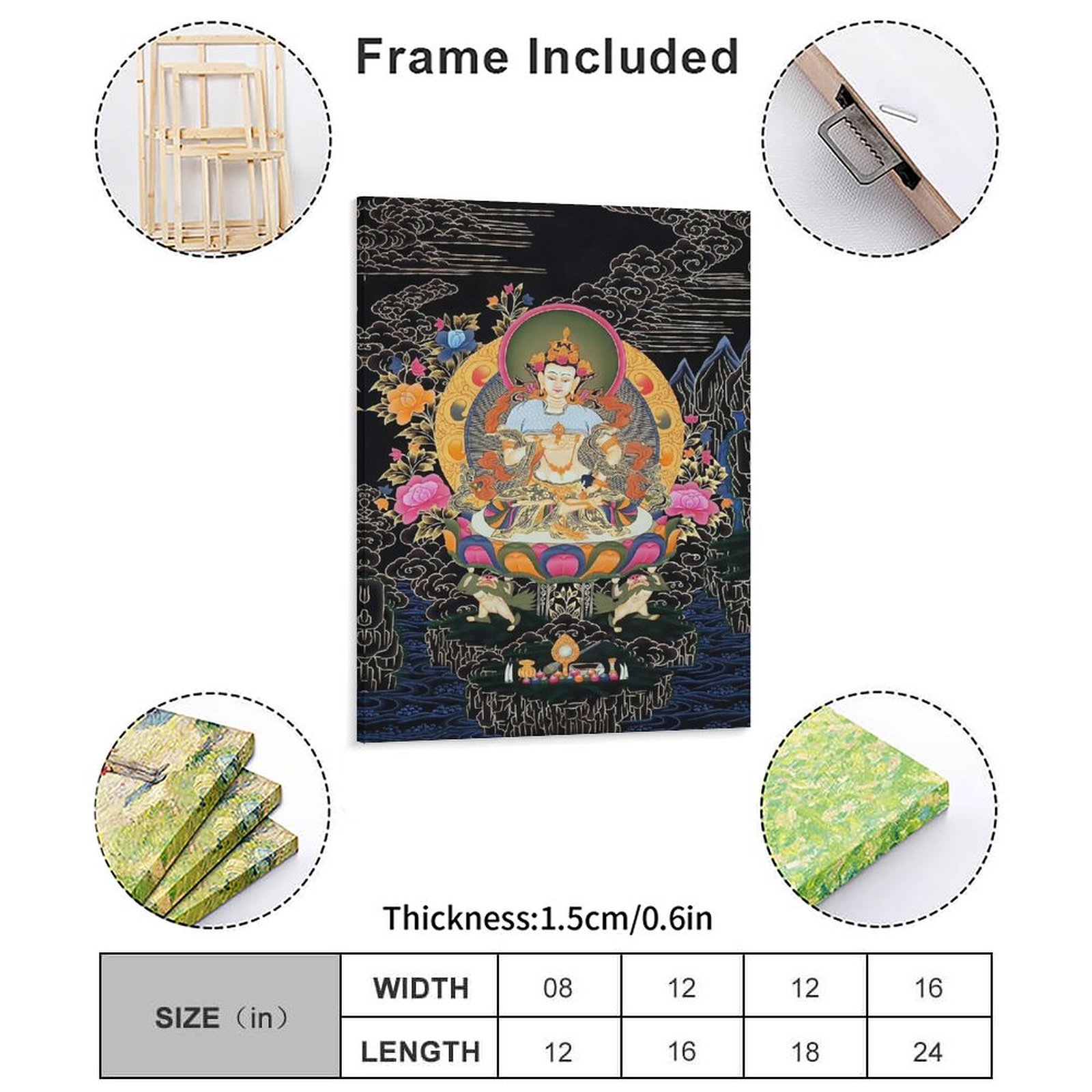 Dorje Sempa Thangka Vajrasattv - огляд і ціна Art Print Framed