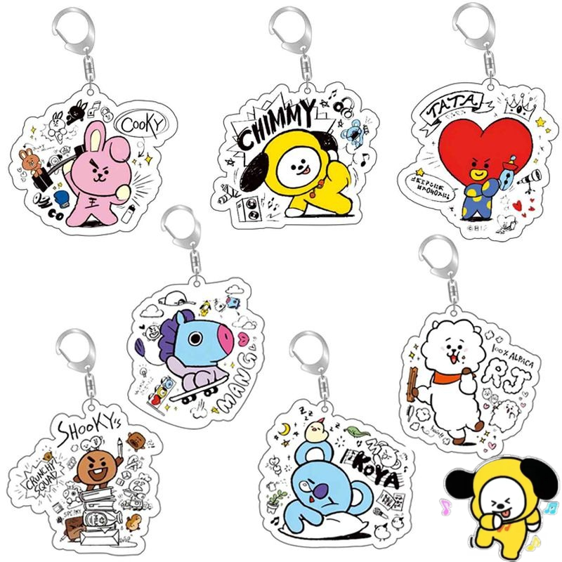 BT21 anime cartoon cute acryli - огляд і ціна Anime Merchandise Wholesale