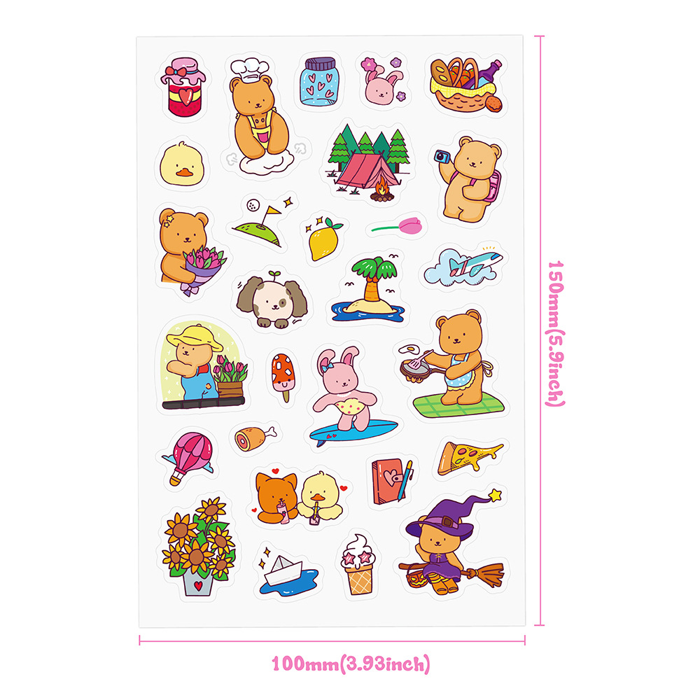 Adorable Bear Coloring Book Se - огляд і ціна Sticker Sheet Set