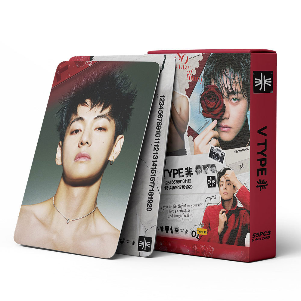 55PCS KPOP idol VTYPE Photo ca - огляд і ціна Anime Merch Ideas